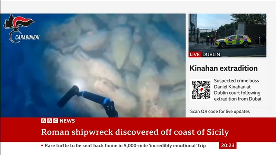 Still from BBC News at 23:00
