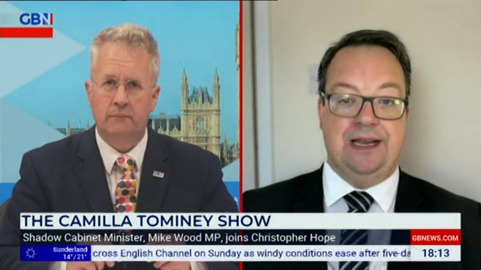 Still from GB News at 13:00