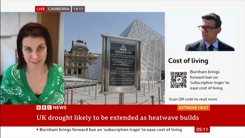 Broadcast still at 11m. BBC NEWS, BBC News, 10 August 2026.