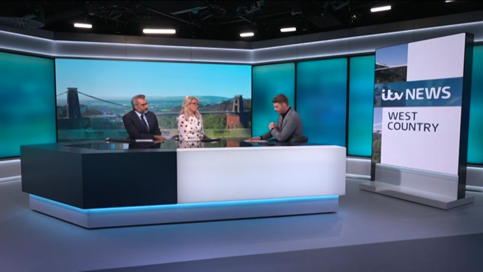 Broadcast still at 5m. ITV1, ITV News West Country, 10 August 2026.