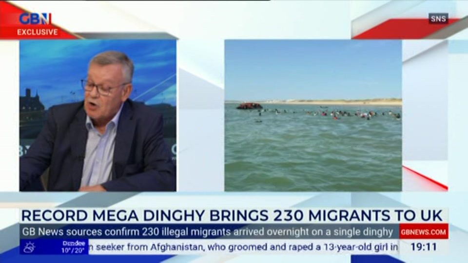 Broadcast still at 11m. GB News, New: GBN Tonight, 10 August 2026.