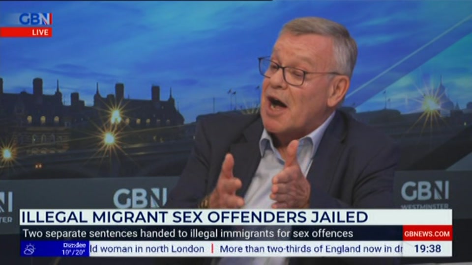 Broadcast still at 38m. GB News, New: GBN Tonight, 10 August 2026.