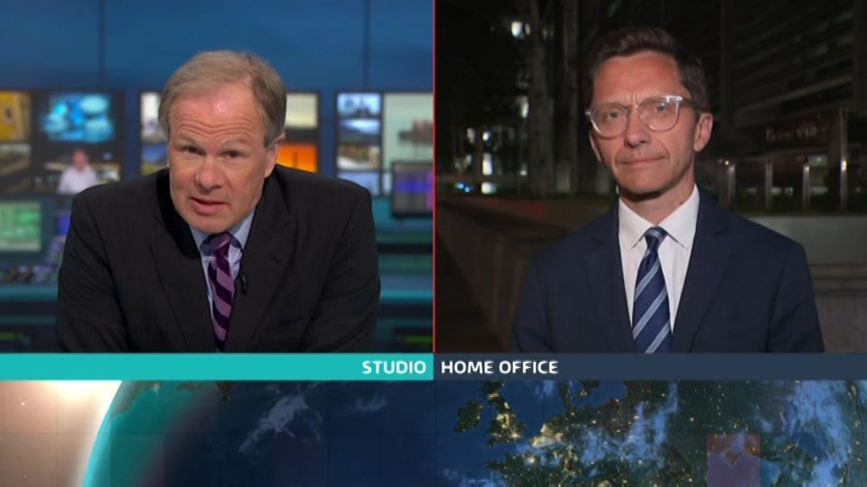 Broadcast still at 14m. ITV1, ITV News at Ten, 10 August 2026.