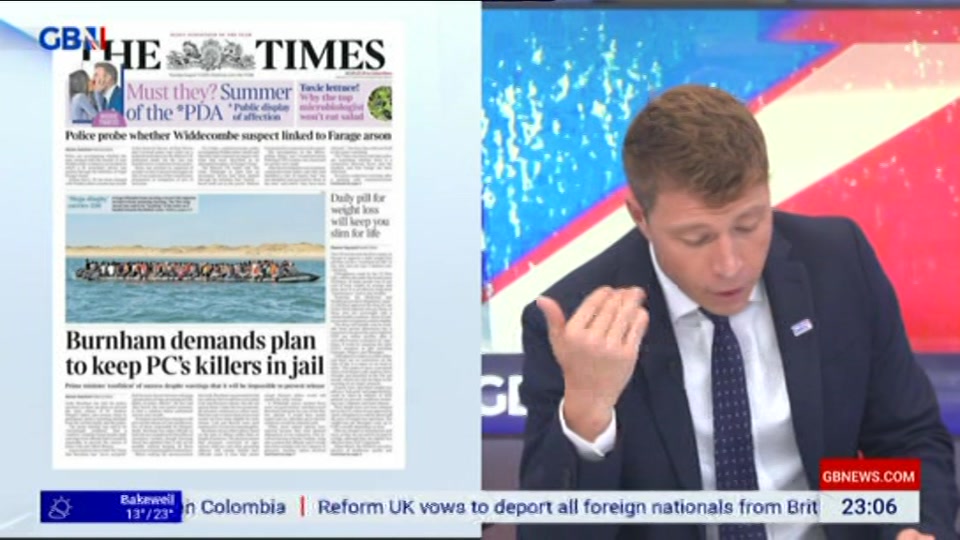 Still from GB News at 6:00
