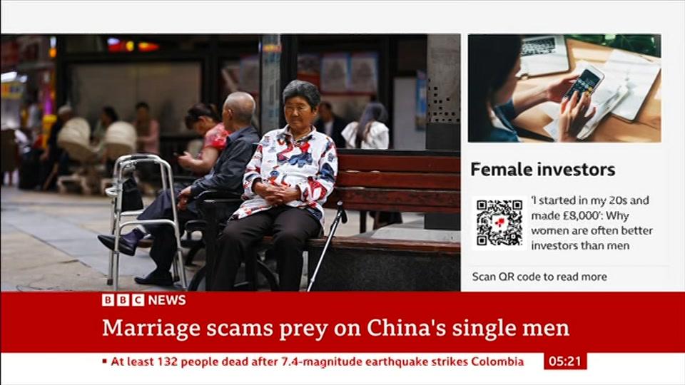 Still from BBC News at 21:00