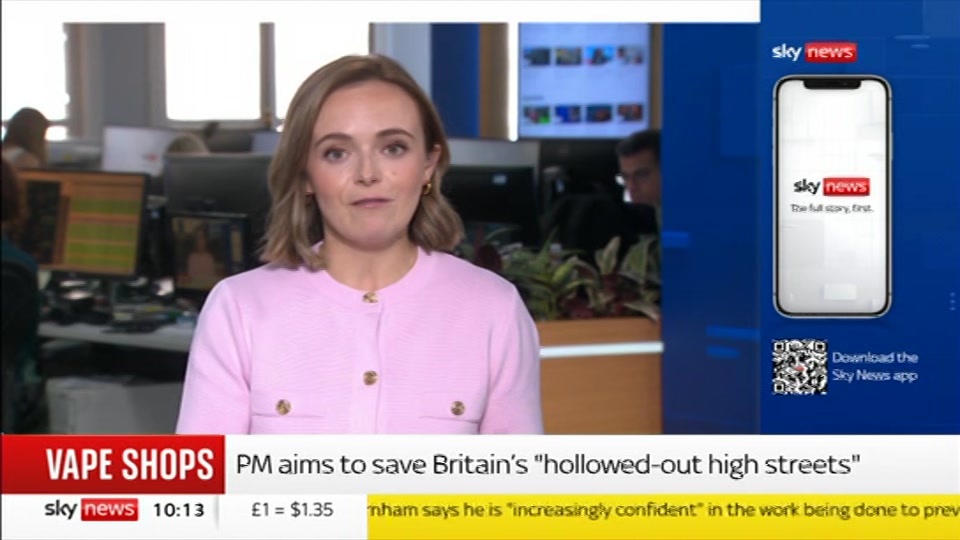 Broadcast still at 13m. Sky News, Sky News Today with Gareth Barlow, 11 August 2026.