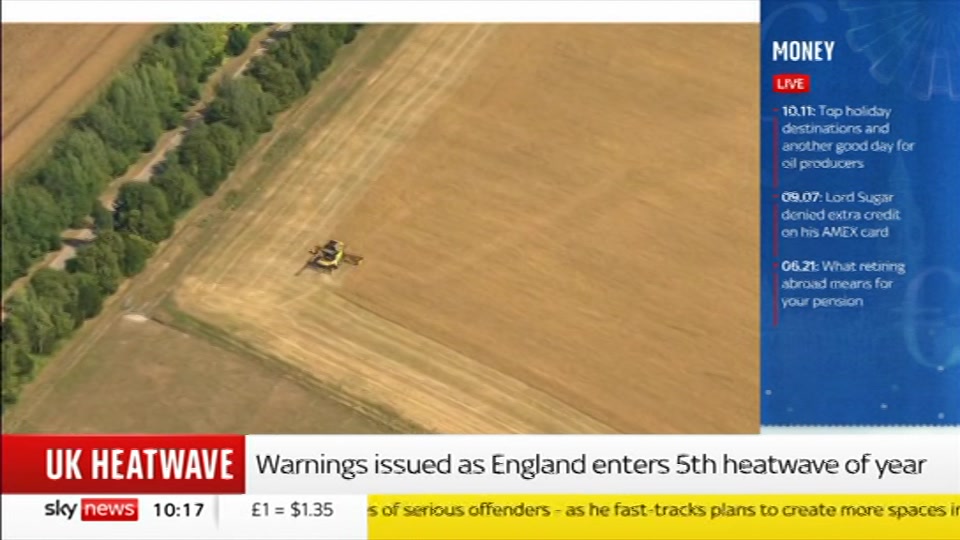 Broadcast still at 17m. Sky News, Sky News Today with Gareth Barlow, 11 August 2026.