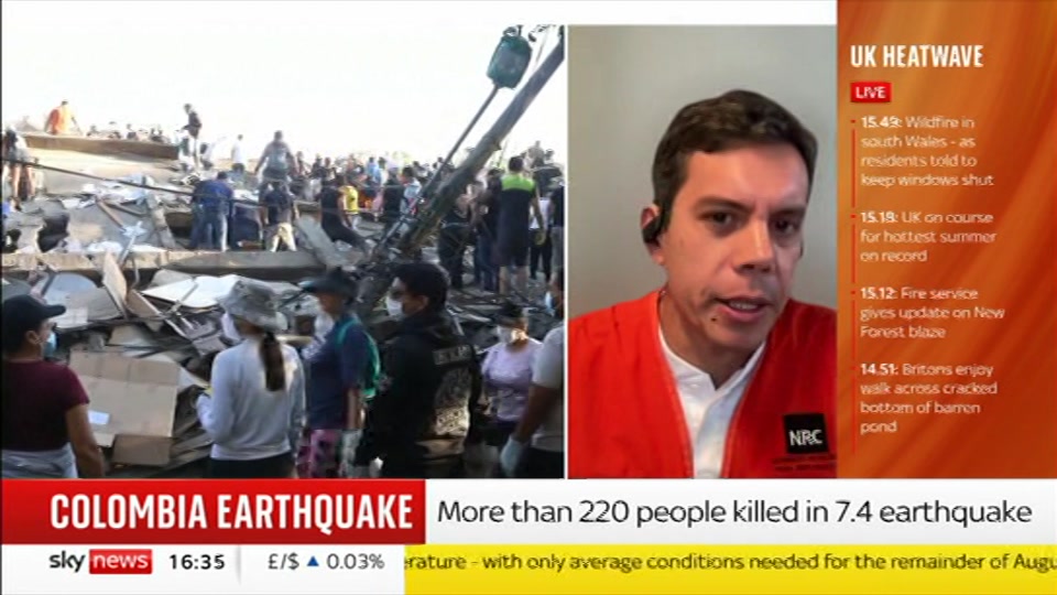 Broadcast still at 5m. Sky News, Sky News Today with Jayne Secker, 11 August 2026.