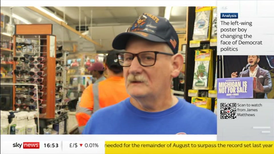 Broadcast still at 23m. Sky News, Sky News Today with Jayne Secker, 11 August 2026.