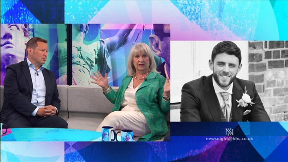 Broadcast still at 8m. BBC TWO, Newsnight, followed by Weather, 11 August 2026.