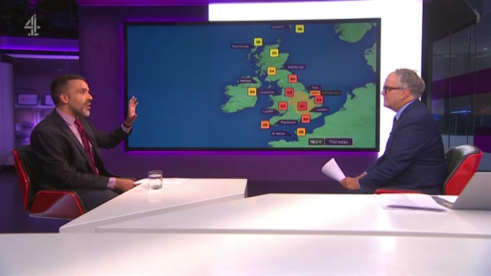 Broadcast still at 28m. Channel 4, Channel 4 News, 11 August 2026.