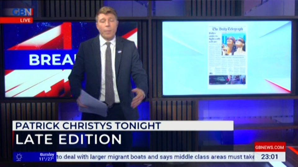 Still from GB News at 1:00