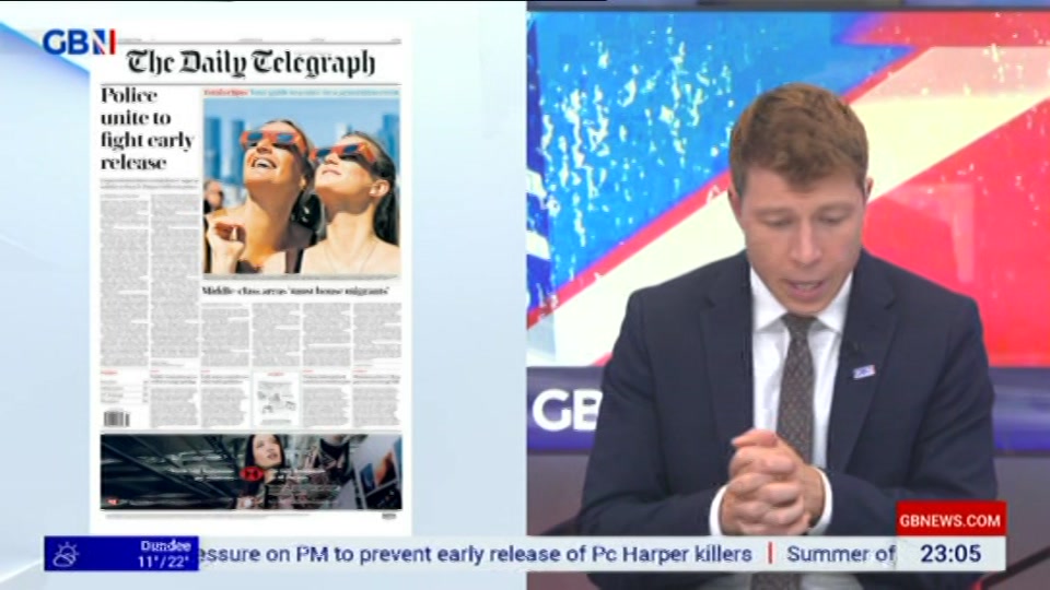 Still from GB News at 5:00