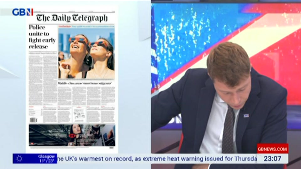 Still from GB News at 7:00