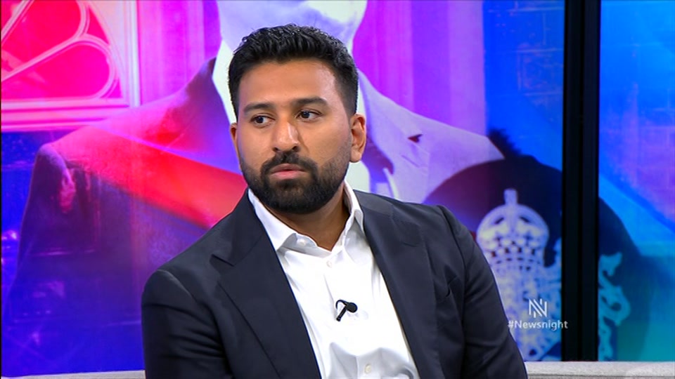 Broadcast still at 10m. BBC TWO, Newsnight, followed by Weather, 3 July 2026.