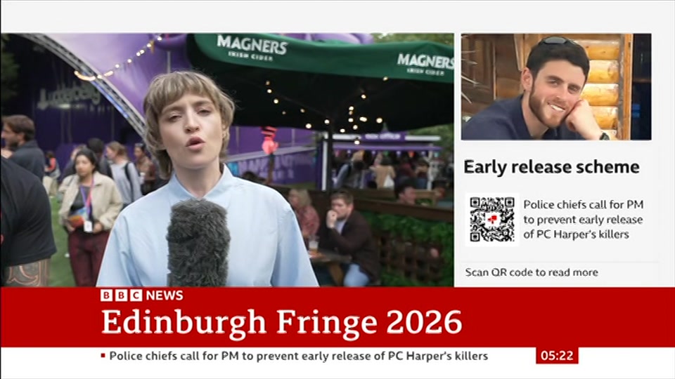 Still from BBC News at 22:00