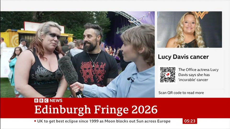 Still from BBC News at 23:00