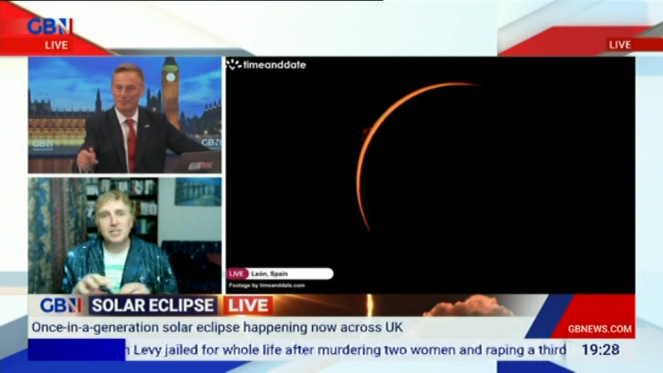 Broadcast still at 28m. GB News, New: GBN Tonight, 12 August 2026.