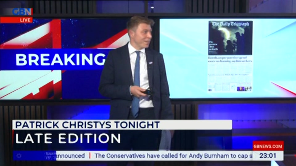 Still from GB News at 1:00