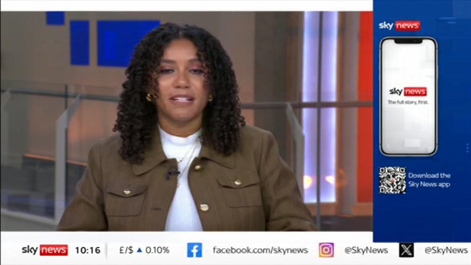 Broadcast still at 16m. Sky News, Sky News Today with Gareth Barlow, 12 August 2026.