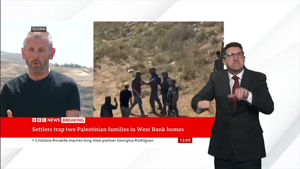 Broadcast still at 5m. BBC NEWS, Signed: BBC News Now, 12 August 2026.