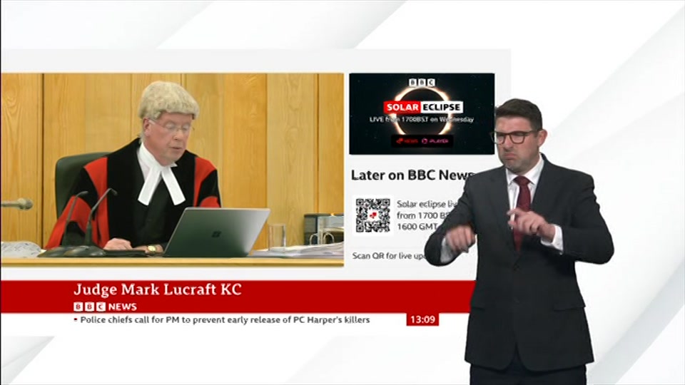 Still from BBC News at 9:00