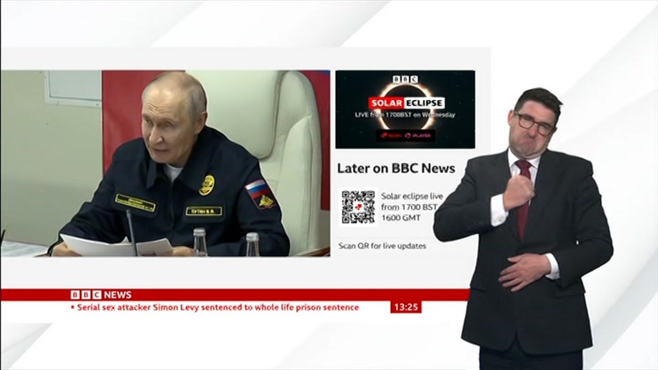 Still from BBC News at 25:00