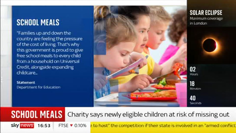 Broadcast still at 23m. Sky News, Sky News Today with Jayne Secker, 12 August 2026.
