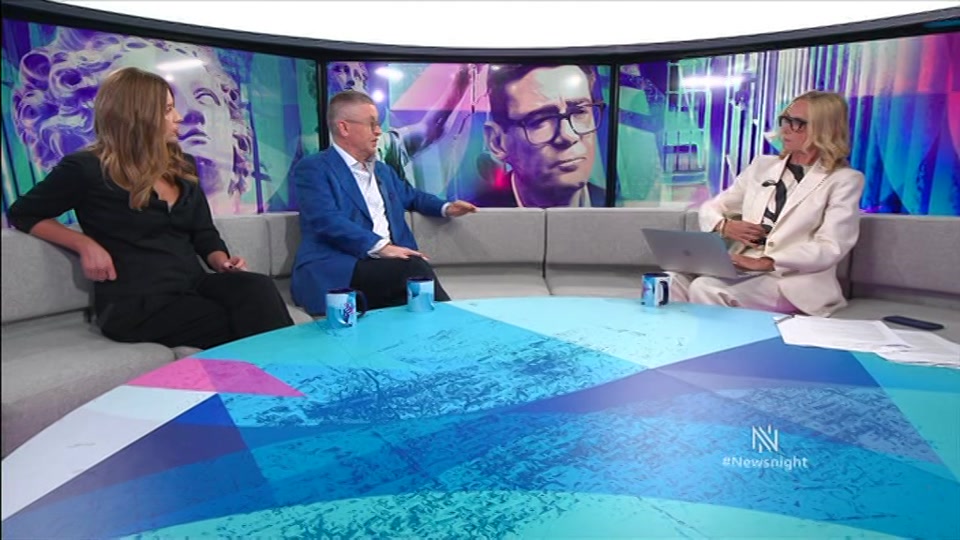 Broadcast still at 26m. BBC TWO, Newsnight, followed by Weather, 12 August 2026.