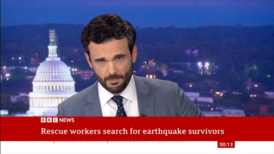 Broadcast still at 13m. BBC NEWS, BBC News, 12 August 2026.