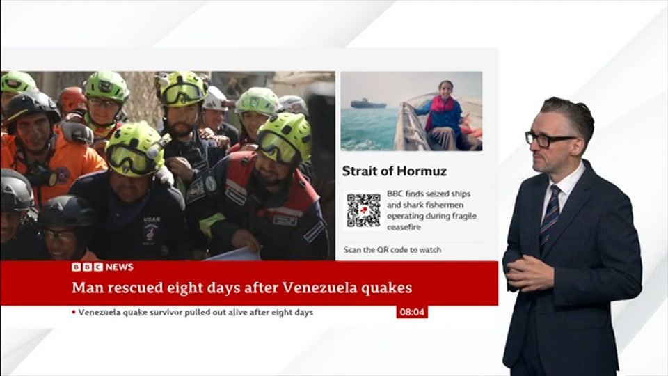 Still from BBC News at 5:00