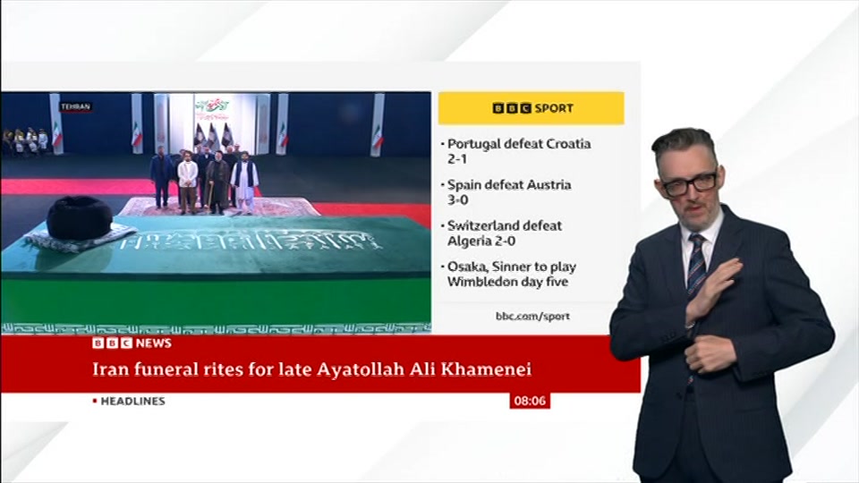 Still from BBC News at 7:00