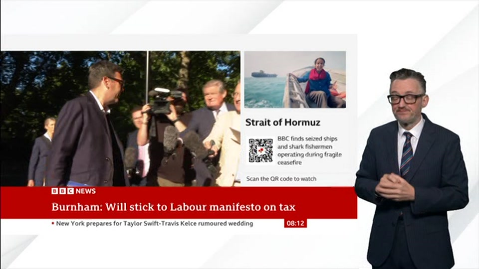 Broadcast still at 13m. BBC NEWS, Signed: BBC News, 3 July 2026.