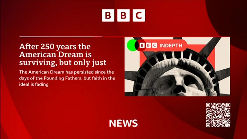 Broadcast still at 18m. BBC NEWS, BBC News, 3 July 2026.