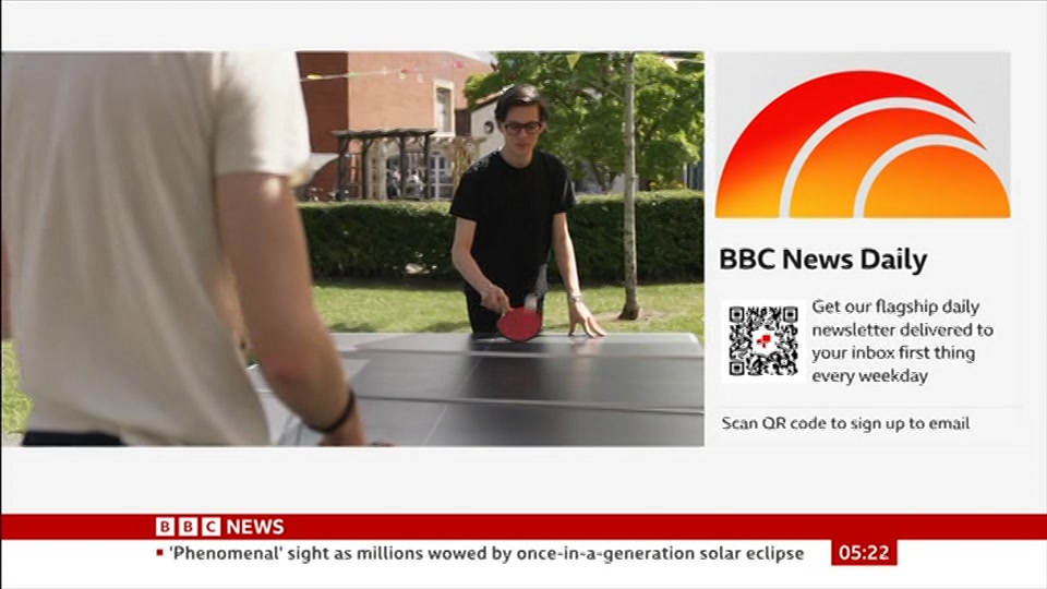 Still from BBC News at 22:00