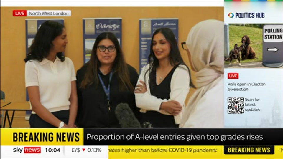 Broadcast still at 4m. Sky News, Sky News Today with Gareth Barlow, 13 August 2026.