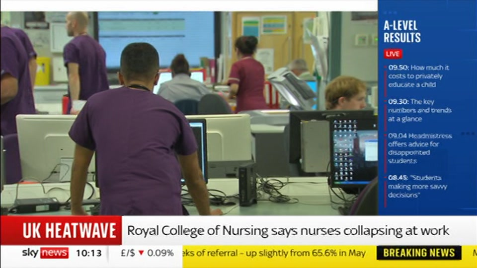 Broadcast still at 13m. Sky News, Sky News Today with Gareth Barlow, 13 August 2026.