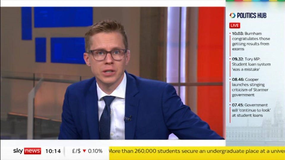 Still from Sky News at 14:00