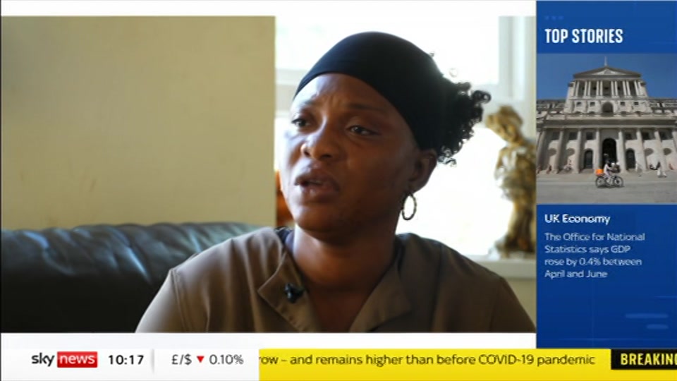 Still from Sky News at 17:00