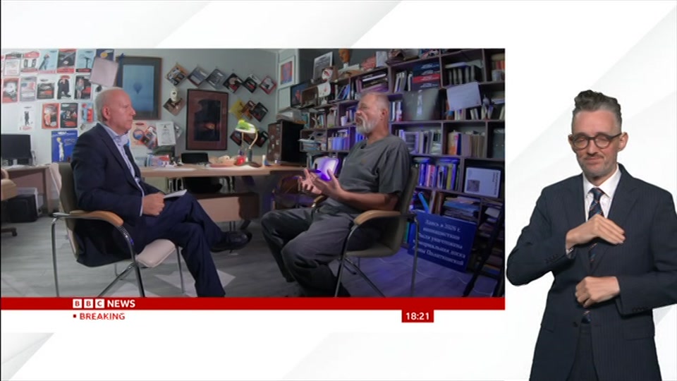 Still from BBC News at 21:00