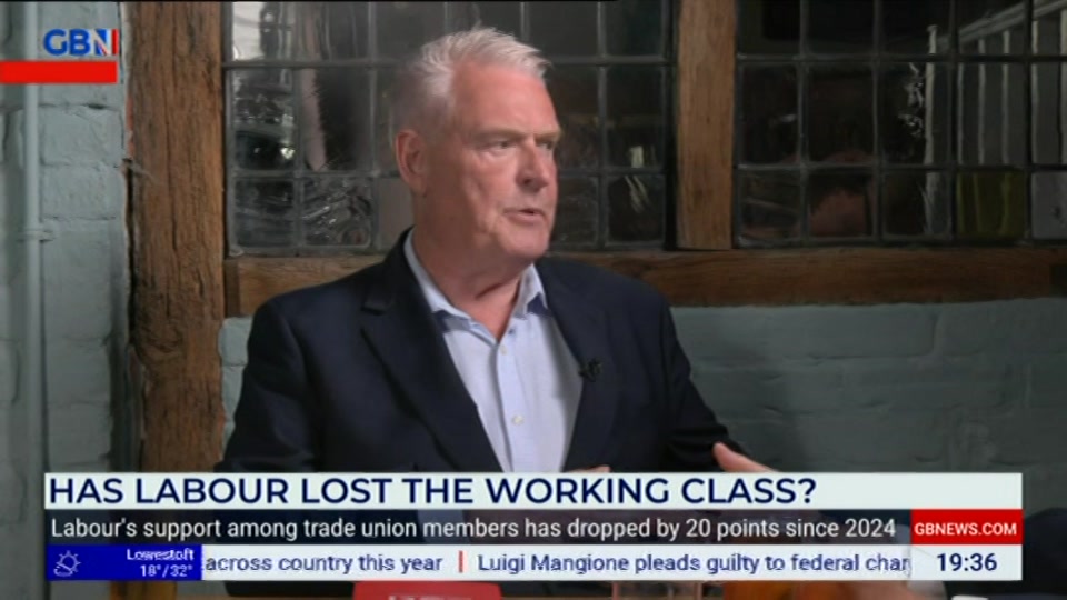 Broadcast still at 36m. GB News, New: Lee Anderson's Real World, 14 August 2026.