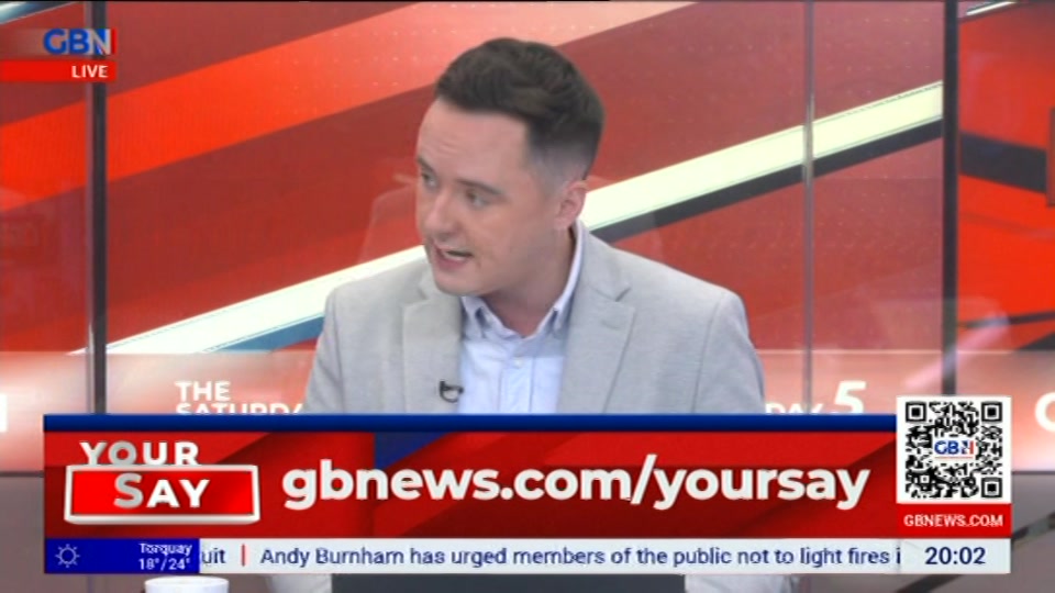 Still from GB News at 2:00