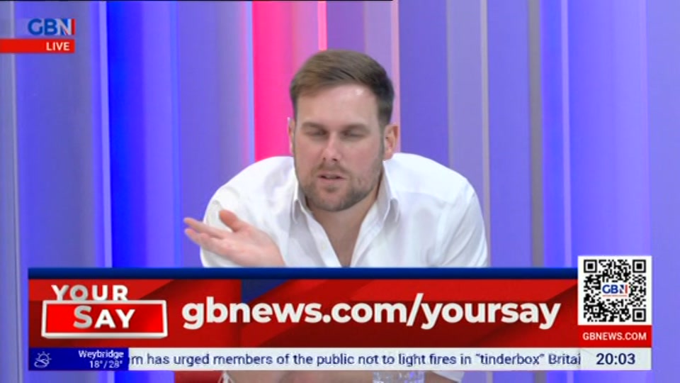 Broadcast still at 3m. GB News, New: The Saturday Five Extra, 15 August 2026.