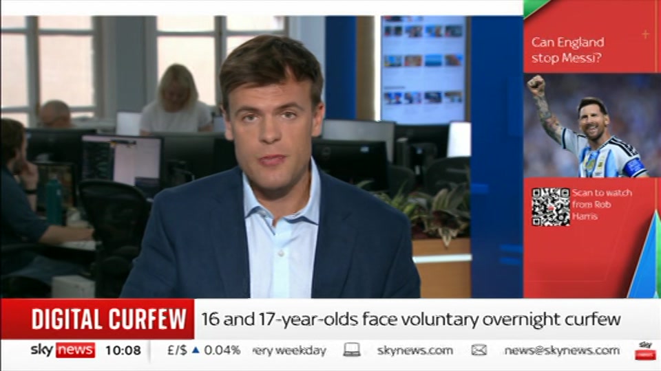 Still from Sky News at 8:00