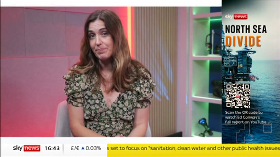 Broadcast still at 13m. Sky News, Sky News Today with Jayne Secker, 17 August 2026.