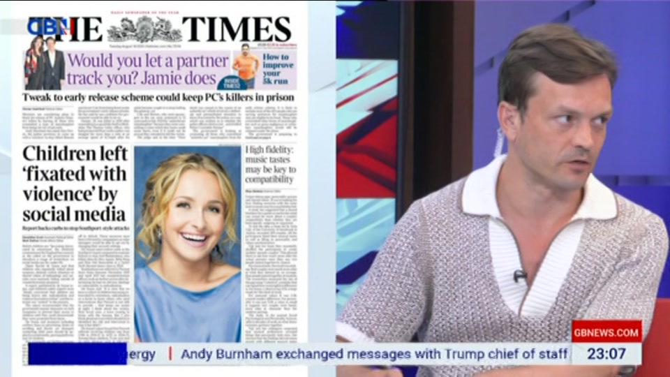 Still from GB News at 7:00