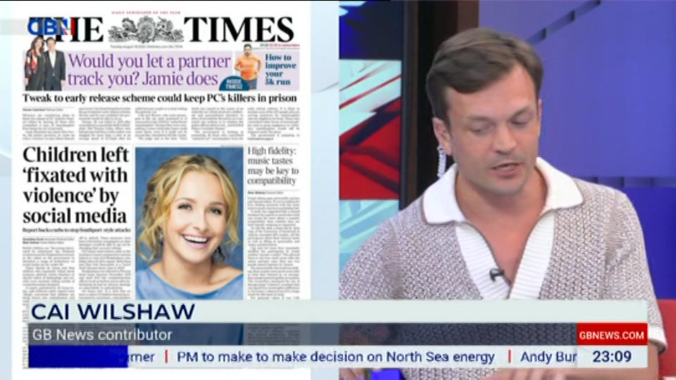 Broadcast still at 9m. GB News, New: Patrick Christys Tonight Late..., 17 August 2026.