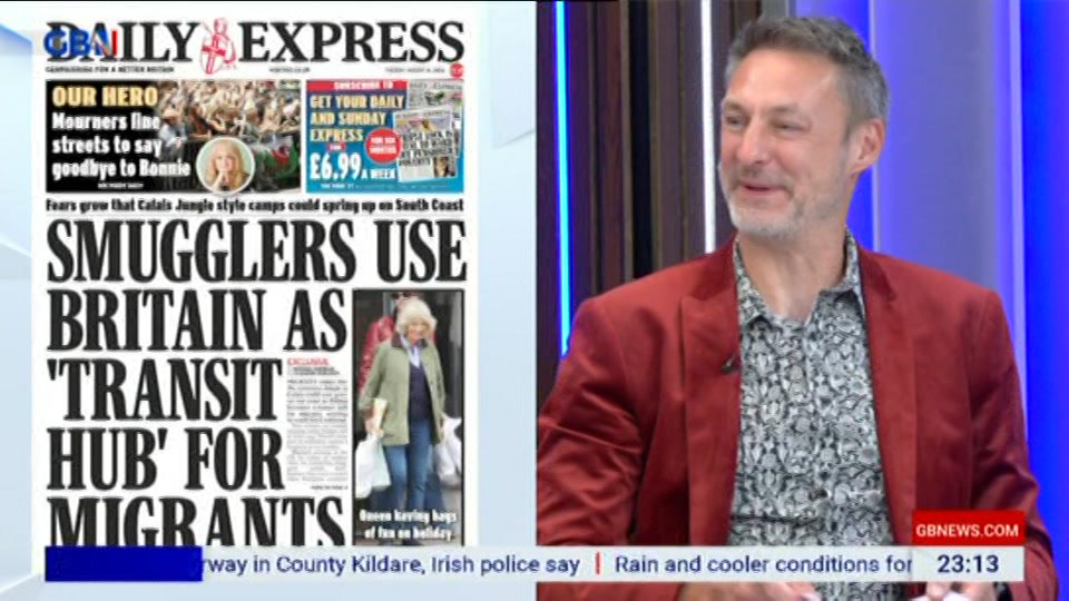 Still from GB News at 13:00