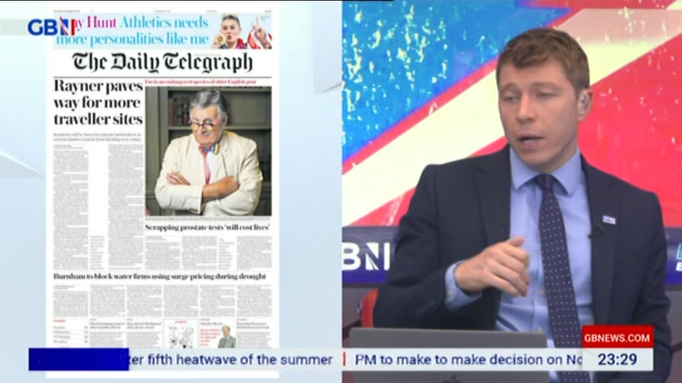Broadcast still at 29m. GB News, New: Patrick Christys Tonight Late..., 17 August 2026.