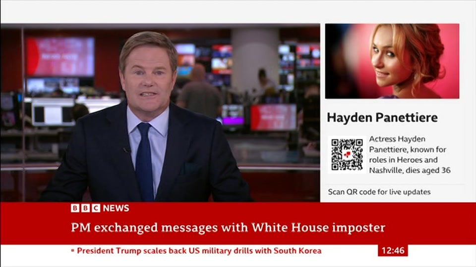 Still from BBC News at 16:00
